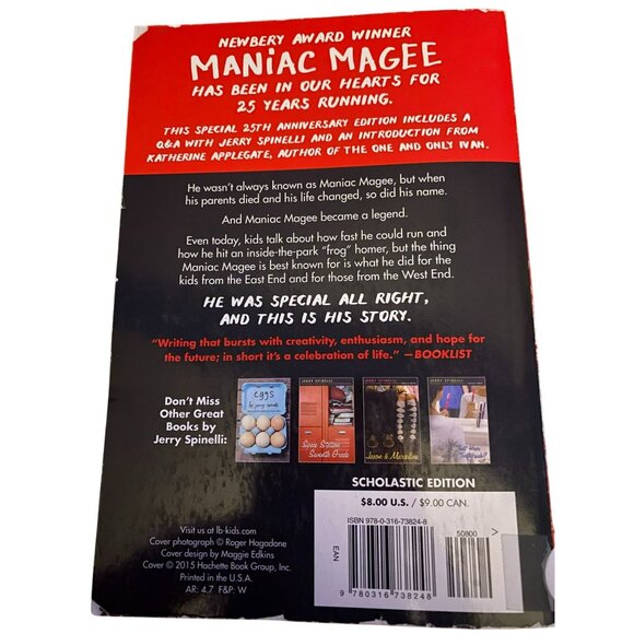 Lot Of 4 Childrens Books: Dear Mr. Henshaw, Maniac Magee, Rescue, I Funny - Picture 5 of 9